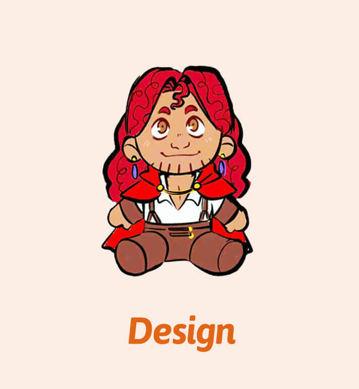 Custom Sitting Plush Doll