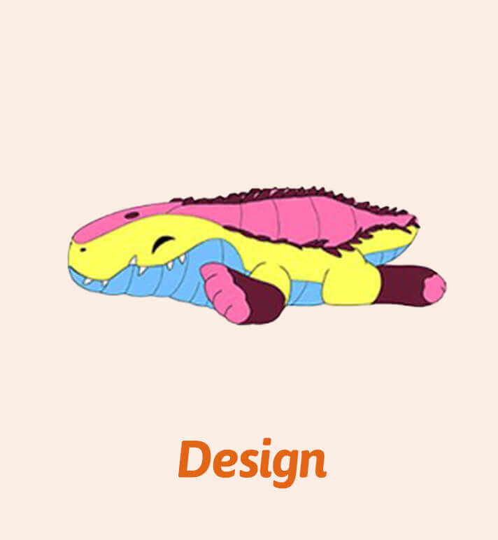 cartoon crocodile plush toy