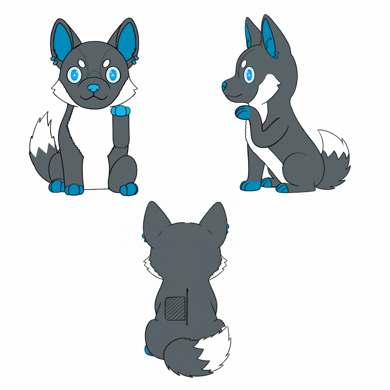 AI Chip Robotic Dog Plush Toy