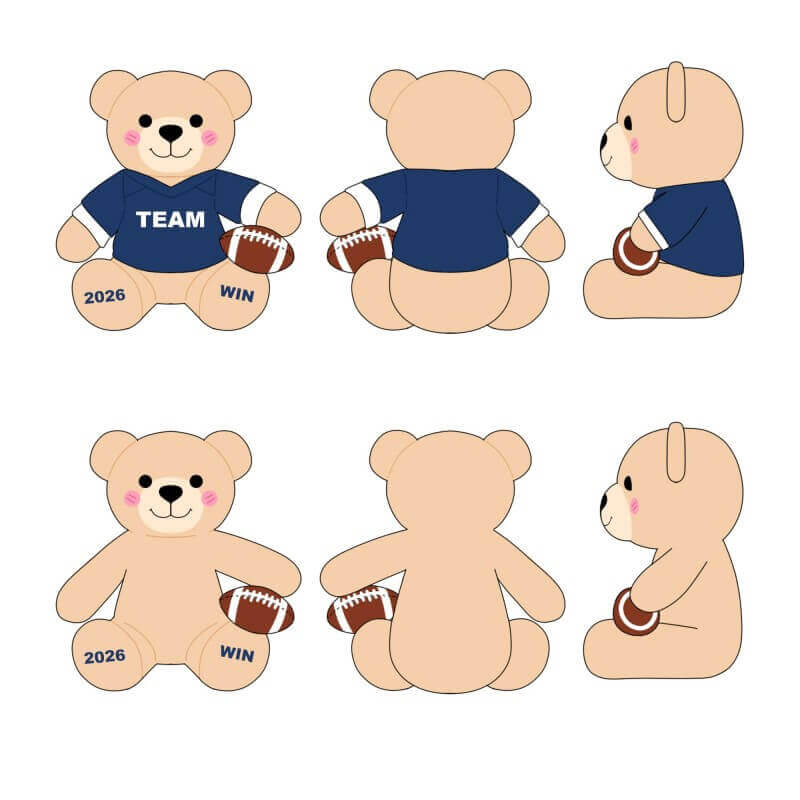Rugby Bear Keychain